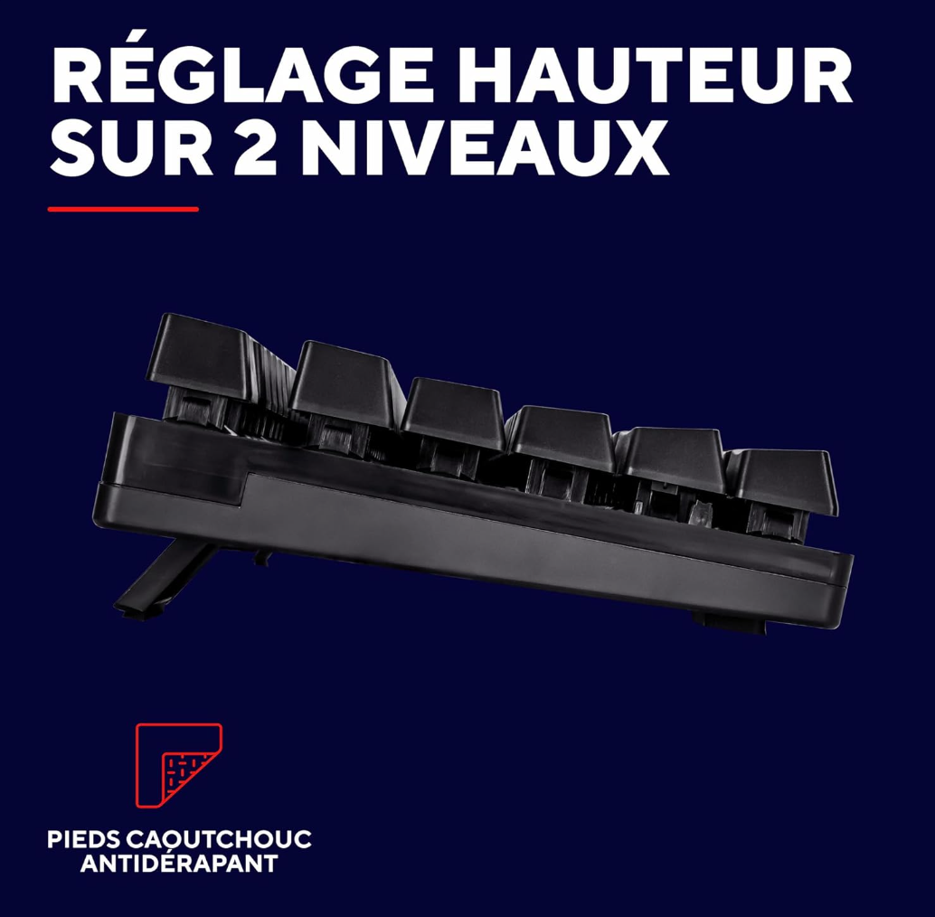 Trust Gaming GXT 835 Azor Clavier Gamer Filaire AZERTY Français, Éclairage LED Arc-en-Ciel, Mode Jeu, 8 Touches Anti-ghosting, Clavier Gaming à Membrane USB, PC/Ordinateur Portable - Noir