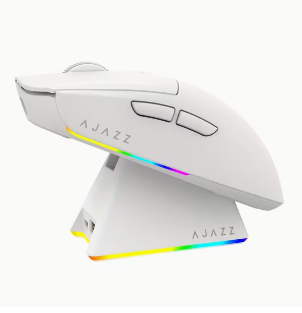 AJAZZ AJ139V2 MC Souris sans fil 1000Hz - Idéale pour le Gaming et l'E-sport - Compatible 2.4G/Filaire - Léger, pèse environ 66g, plus confortable en main, souris + station de charge (Standard officiel)