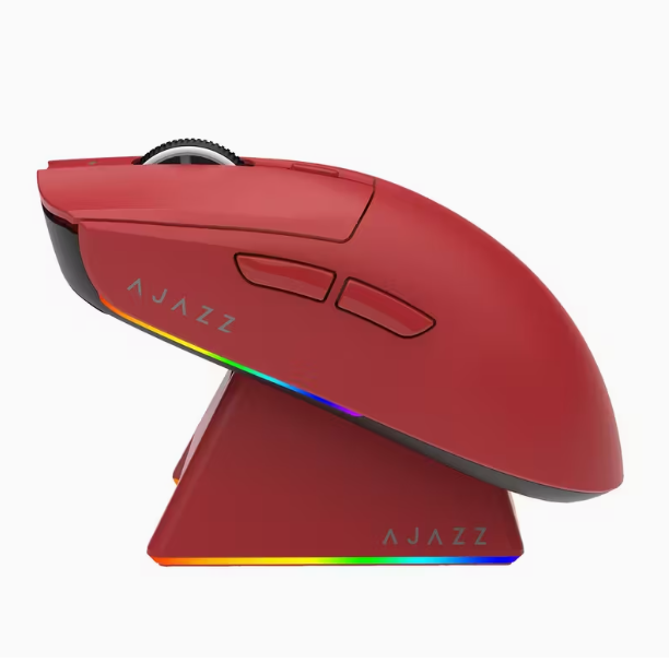 AJAZZ AJ139V2 MC Souris sans fil 1000Hz - Idéale pour le Gaming et l'E-sport - Compatible 2.4G/Filaire - Léger, pèse environ 66g, plus confortable en main, souris + station de charge (Standard officiel)