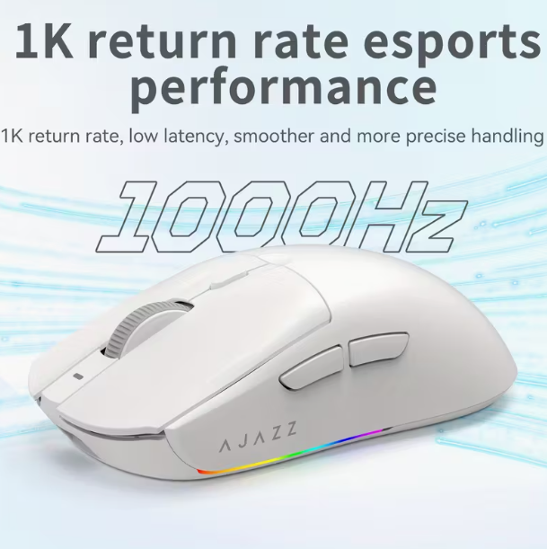 AJAZZ AJ139V2 MC Souris sans fil 1000Hz - Idéale pour le Gaming et l'E-sport - Compatible 2.4G/Filaire - Léger, pèse environ 66g, plus confortable en main, souris + station de charge (Standard officiel)