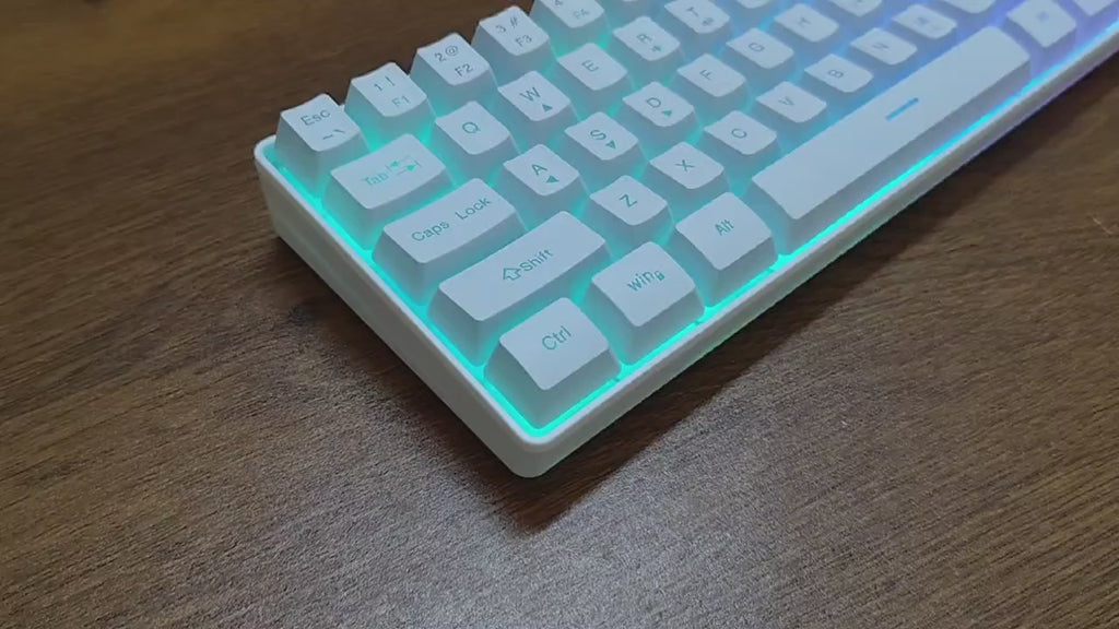 GOTBAT Clavier de Jeu Filaire 60%, Membrane RGB 61 Touches, Ultra-Compact pour PC et Joueurs, PC de Jeu,Clavier Esport,Disposition Ergonomique,Clavier Élégant,Construction Durable,Haute performance,Sensation Mécanique